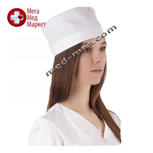 Медицинская шапочка белая №4